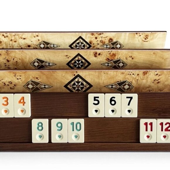 Helena Wood Art Handmade Massive Wooden Rummy Set,Rummy Cube Set Okey Game Set - Picture 5 of 12